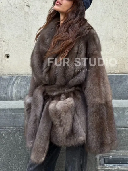 Шуба из меха куницы - автоледи - фото 3