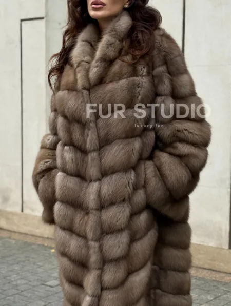 Шуба из натуральной куницы - фото 2