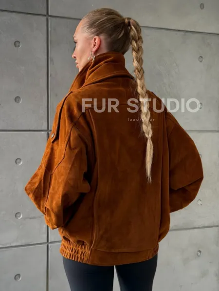 Замшевая куртка-косуха - фото 7