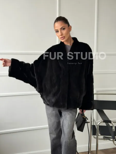 Полушубок норковый SAGA FURS - style oversize - фото 11