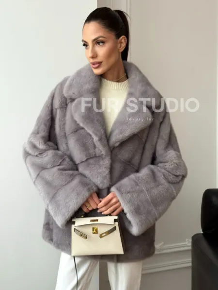 Полушубок норковый - фото 9