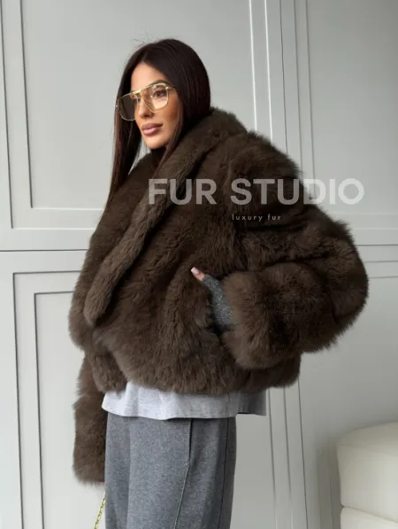 Кроп-шуба из меха песца - фото 16