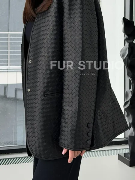 Женский пиджак из натуральной кожи - фото 2