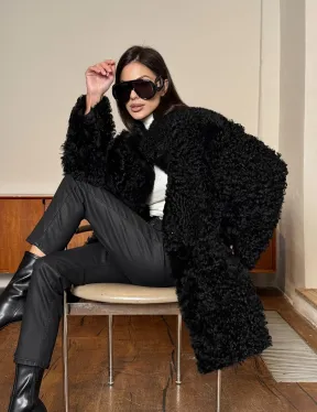 Двухсторонняя шуба - дублёнка из тиградо - фото 0