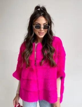 Норковая кофта на молнии - фото 1