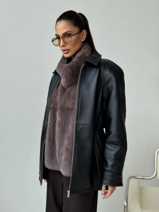 Норковая женская манишка - фото 8