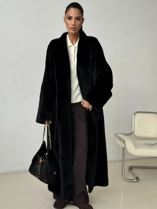 Длинная норковая шуба BLACKGLAMA - фото 7