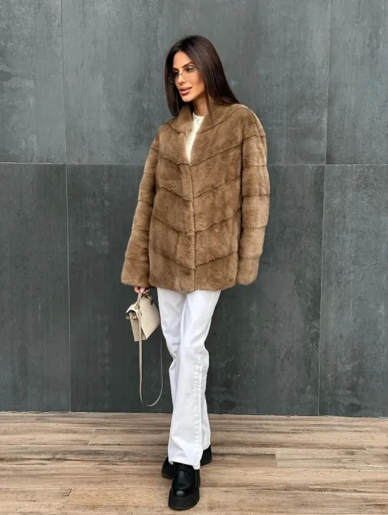 Полушубок норковый - фото 6