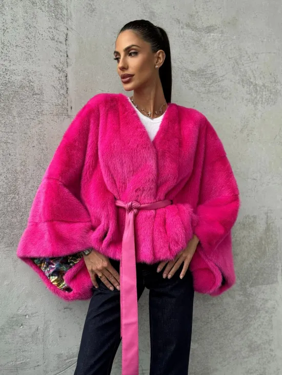 Короткая шуба из меха норки - фото 7