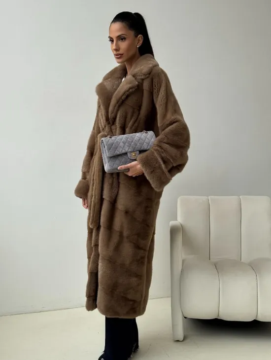 Норковая шуба - кимоно - фото 6