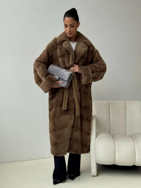 Норковая шуба - кимоно - фото 8