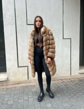 Шуба из лесной куницы - фото 1