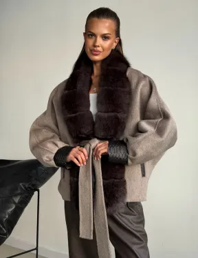 Пальто с мехом финского песца - фото 11