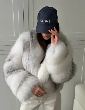 Шуба кроп-топ из лисы finnish cross fox - фото 9