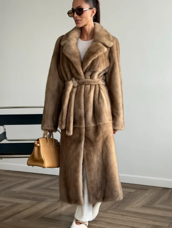 Шуба норковая классика - пастель - фото 3