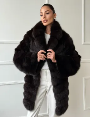 Шуба из куницы английский воротник - фото 9