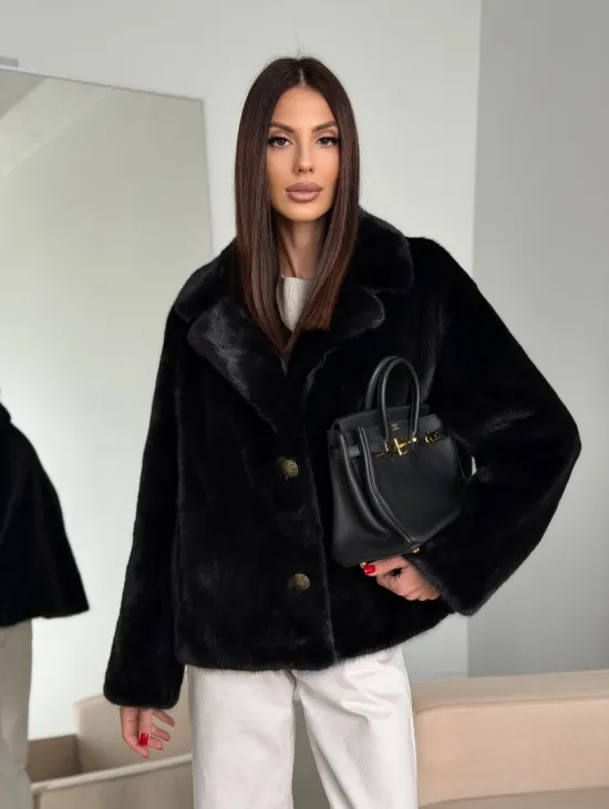 Черная короткая норковая шуба - автоледи - фото 11