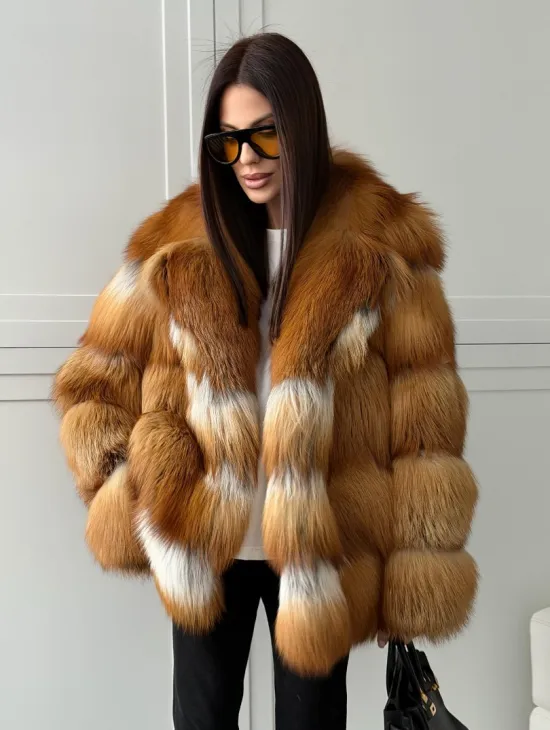 Шуба из натурального меха - лиса огнёвка - фото 6
