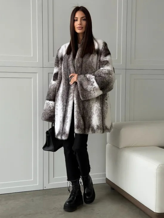 Натуральная шуба из норки крестовки Premium - фото 9