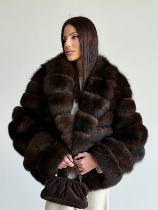 Шуба песцовая под соболь - фото 15