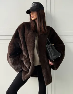 Куртка из норки с V - образным воротом - фото 0