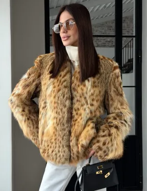 Меховой жакет - шуба из оцелота - фото 18