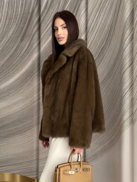 Жакет норковый под соболь - фото 9